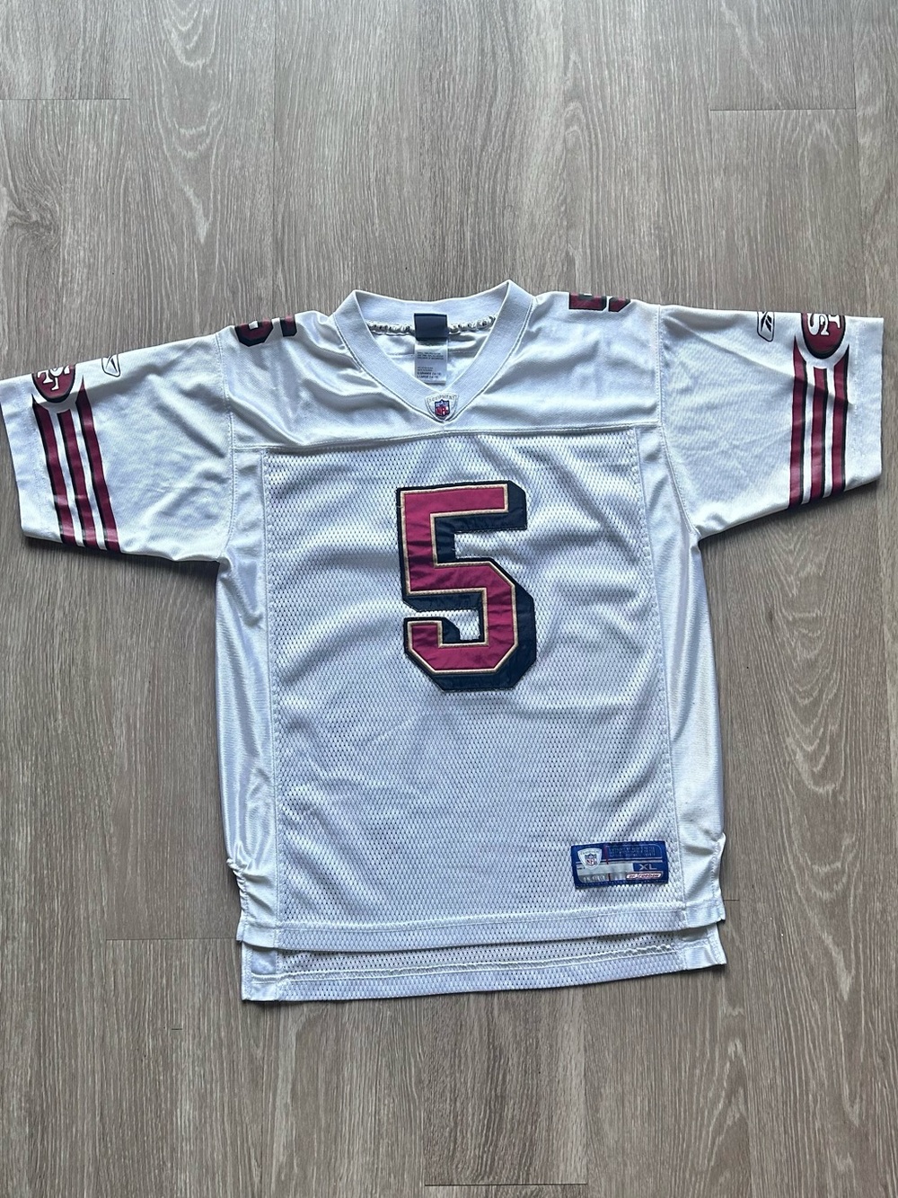 Vintage Reebok NFL 49ers Jeff Garcia #5 Jersey Youth Large 14/16